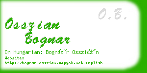 osszian bognar business card